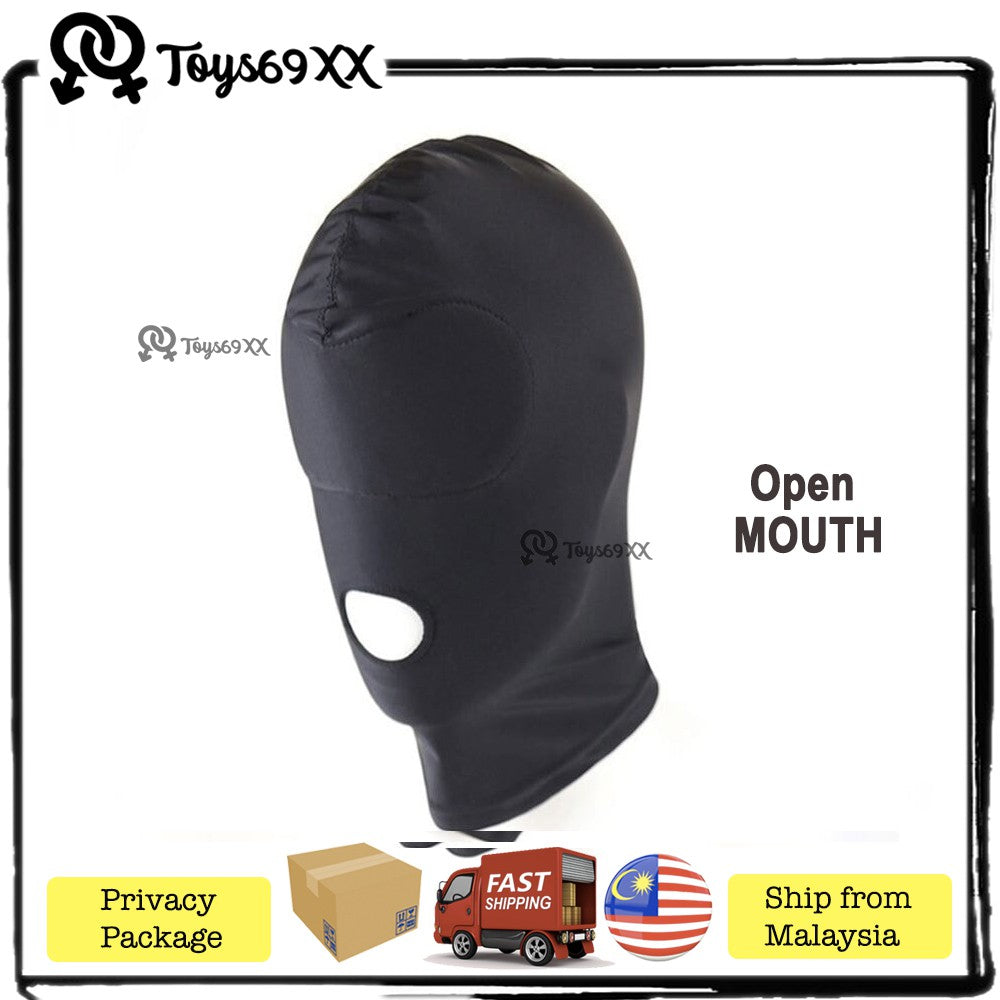 BDSM Bondage Sexy Blindfold Erotic Black Slave Restraint Fetish Hood Adult Sex Toys Soft Breathable Fabric Head Mask