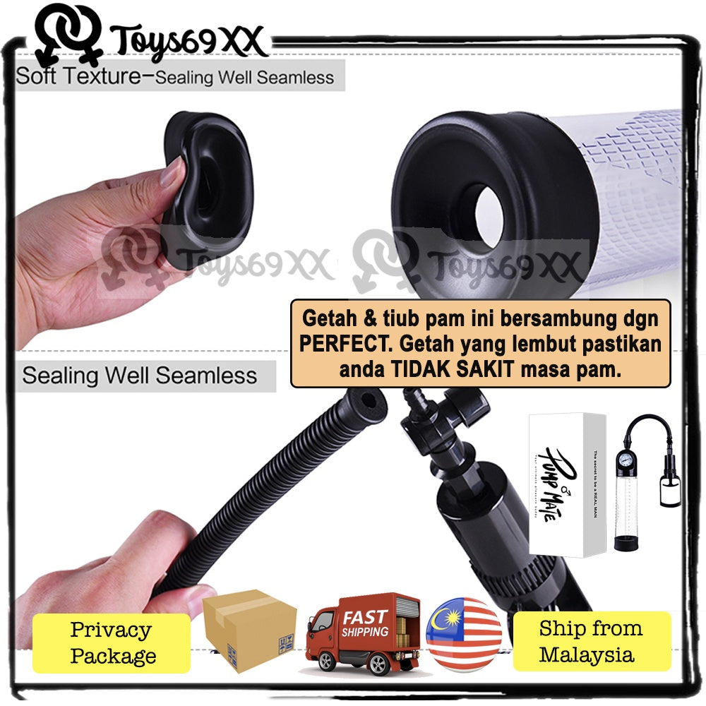 PUMP MATE Penis Pump For Men Enlargement Pam Zakar Bigger Pump Zakar Longer Sex Toys for Men Pembesar Zakar (Ready Stock