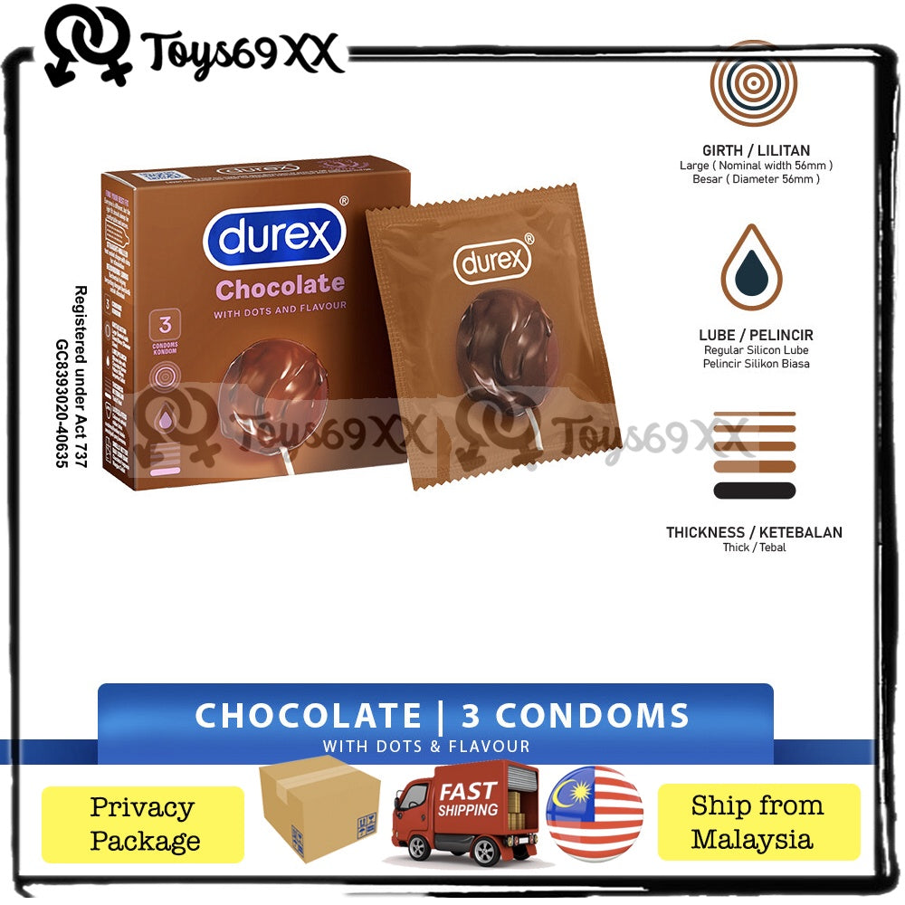 Durex Condom Strawberry Chocolate 3s 12s Kondom Durex Perisa Strawberi Perisa Coklat