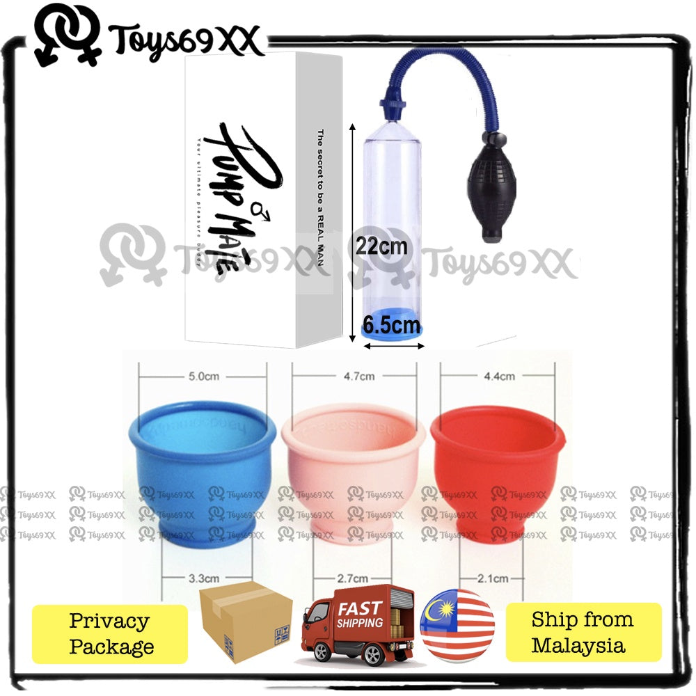 PUMP MATE Penis Pump For Men Enlargement Pam Zakar Bigger Pump Zakar Longer Sex Toys for Men Pembesar Zakar (Ready Stock
