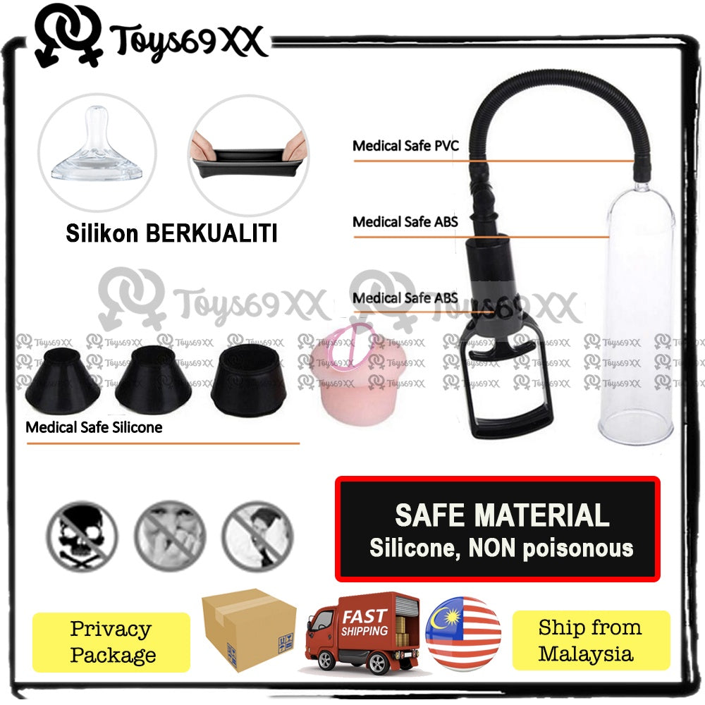 Penis Pump For Men Enlargement Increase Size Bigger Longer Masturbate Sex Toy Pam Pembesar Zakar Lelaki Pam Zakar