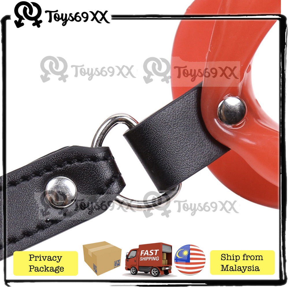 BDSM Open Mouth For Blow Job Blowjob Leather Soft Silicone Open Gag Adult SM