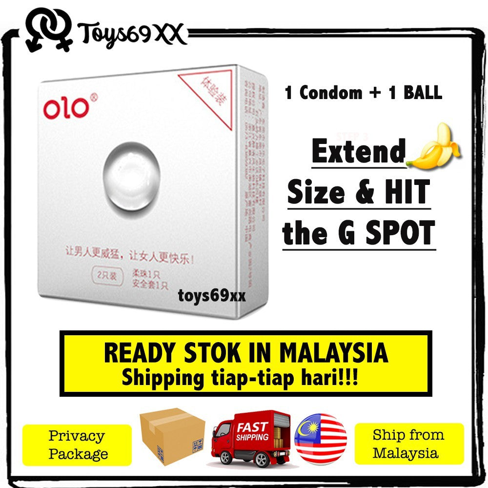 OLO G Spot Latex Condom With Soft Ball Kondom Tahan Lama Penis Extender Penis Sleeve Delay Ejaculation Sex Toys For Men