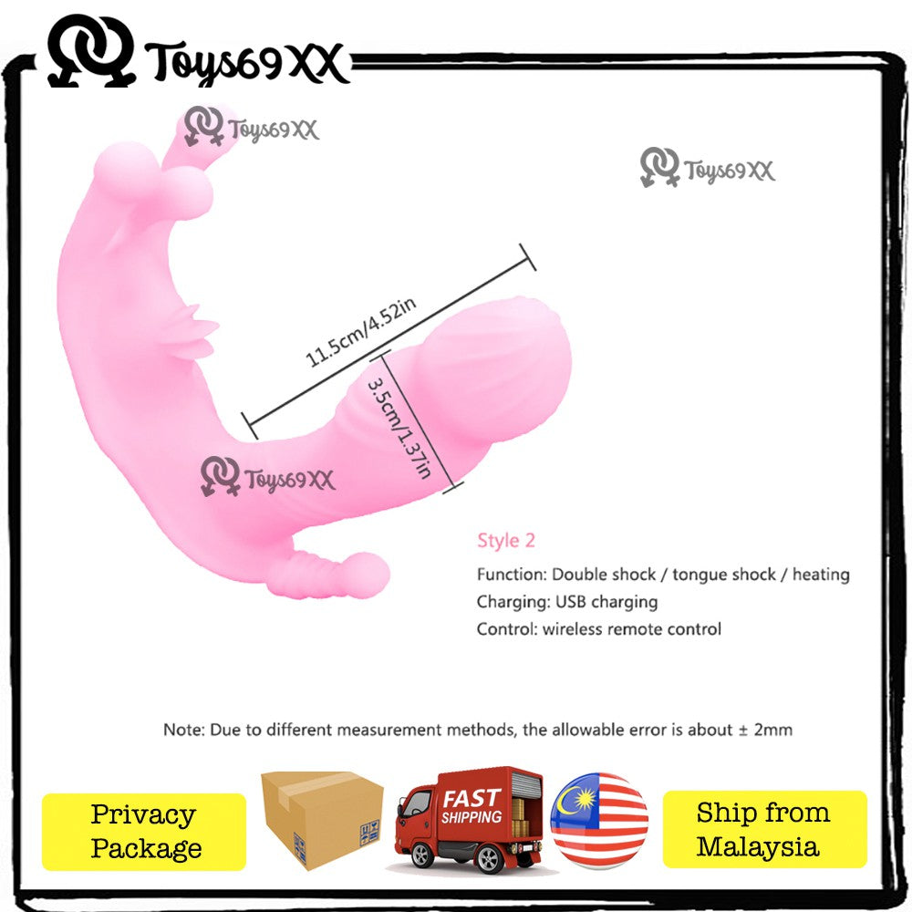 3 in 1 Wearable Dildo G spot Vibrator Wireless Remote Control Panties Sex Toys for Women Lick Clitoris Auto Warming