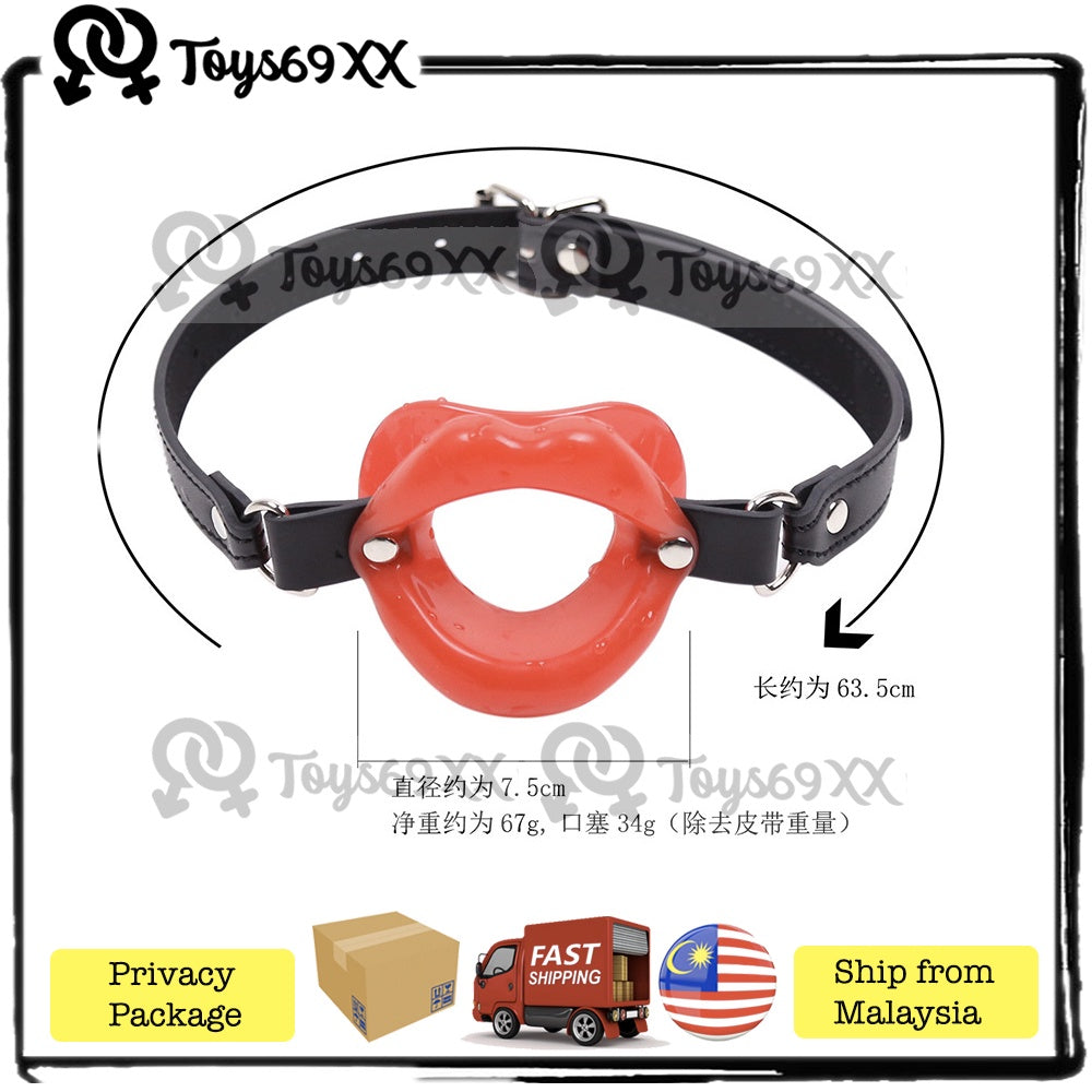 BDSM Open Mouth For Blow Job Blowjob Leather Soft Silicone Open Gag Adult SM