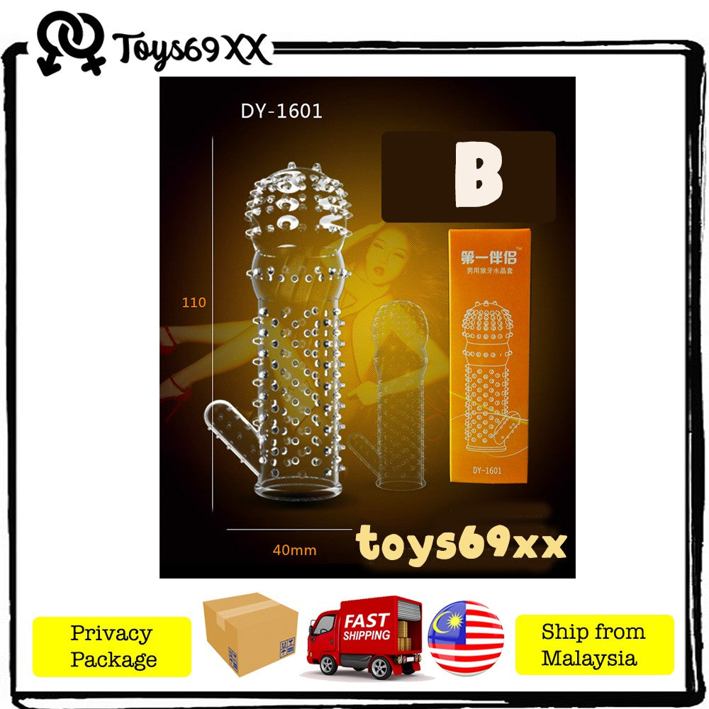 PINSE Time Delay Condom Adults Penis Kondom Lelaki Tahan Lama Crystal Clear Condom Kondom Spiky Tahan Lama