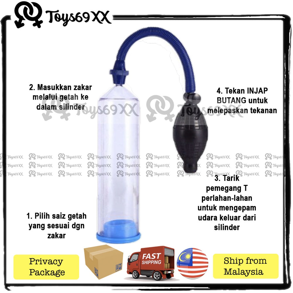 PUMP MATE Penis Pump For Men Enlargement Pam Zakar Bigger Pump Zakar Longer Sex Toys for Men Pembesar Zakar (Ready Stock