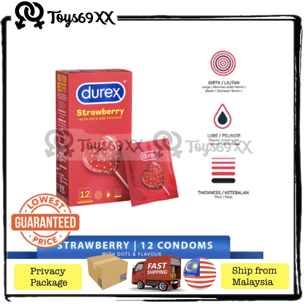 Durex Condom Strawberry Chocolate 3s 12s Kondom Durex Perisa Strawberi Perisa Coklat