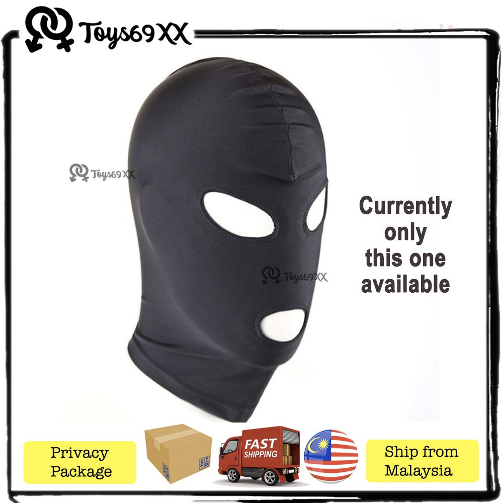 BDSM Bondage Sexy Blindfold Erotic Black Slave Restraint Fetish Hood Adult Sex Toys Soft Breathable Fabric Head Mask