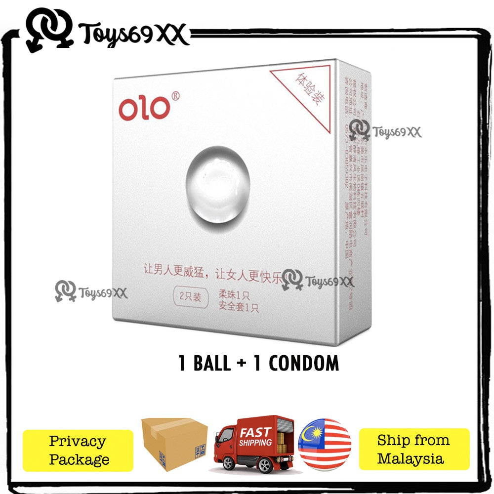 OLO G Spot Latex Condom With Soft Ball Kondom Tahan Lama Penis Extender Penis Sleeve Delay Ejaculation Sex Toys For Men