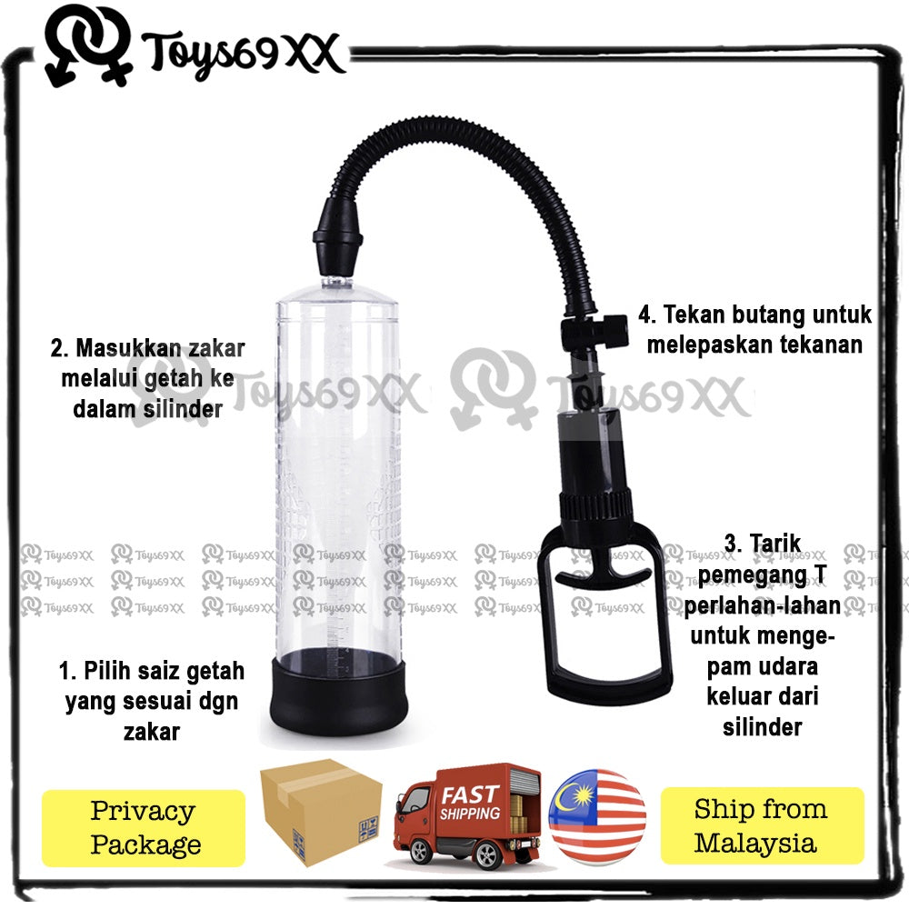 Penis Pump For Men Enlargement Increase Size Bigger Longer Masturbate Sex Toy Pam Pembesar Zakar Lelaki Pam Zakar
