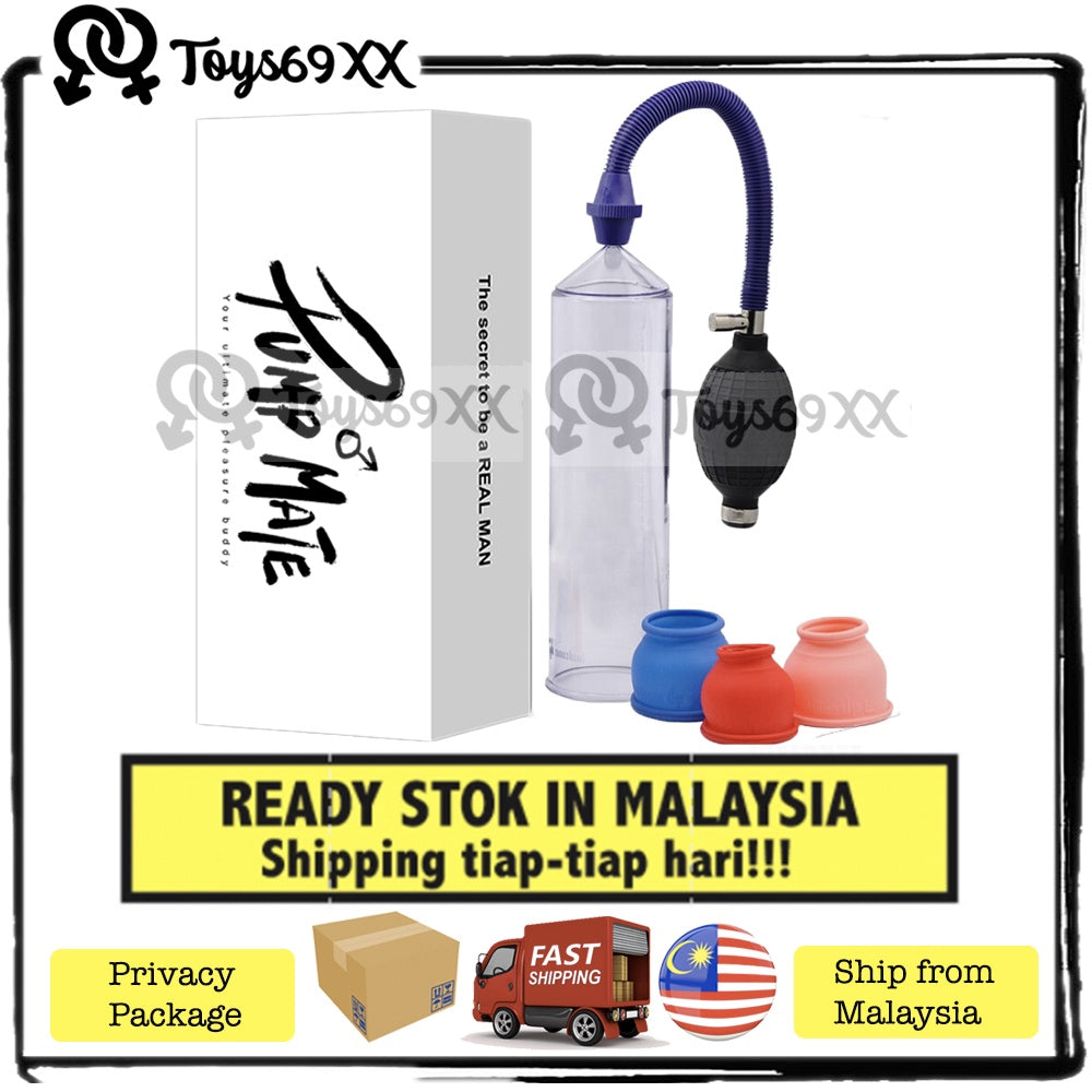 PUMP MATE Penis Pump For Men Enlargement Pam Zakar Bigger Pump Zakar Longer Sex Toys for Men Pembesar Zakar (Ready Stock