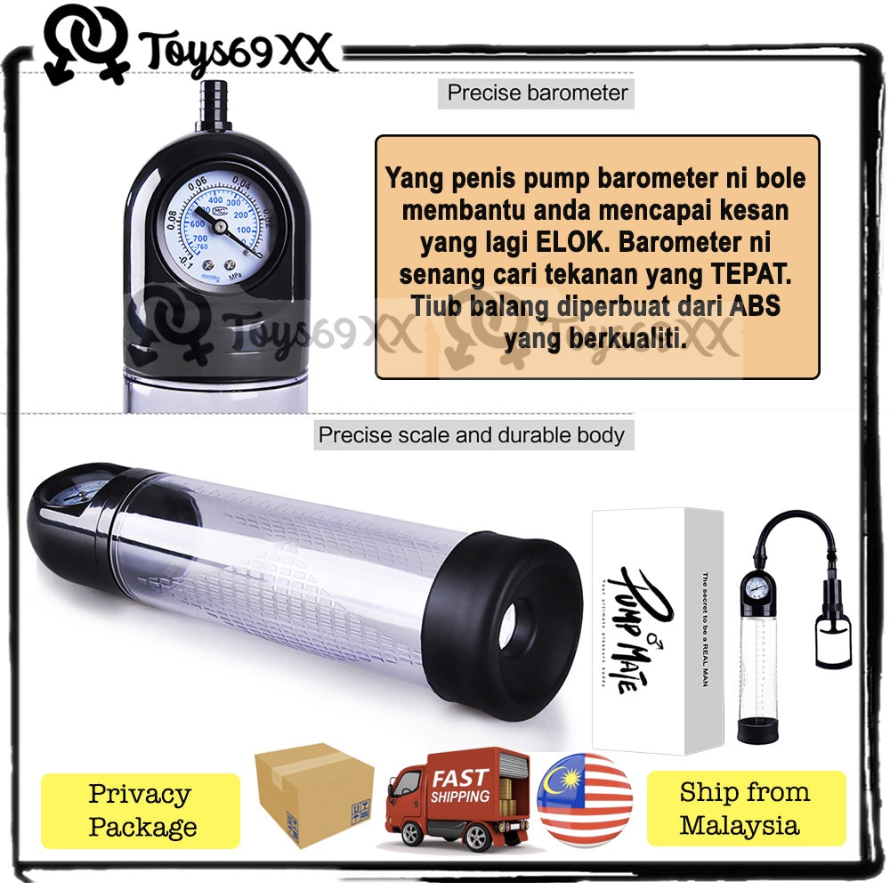 PUMP MATE Penis Pump For Men Enlargement Pam Zakar Bigger Pump Zakar Longer Sex Toys for Men Pembesar Zakar (Ready Stock