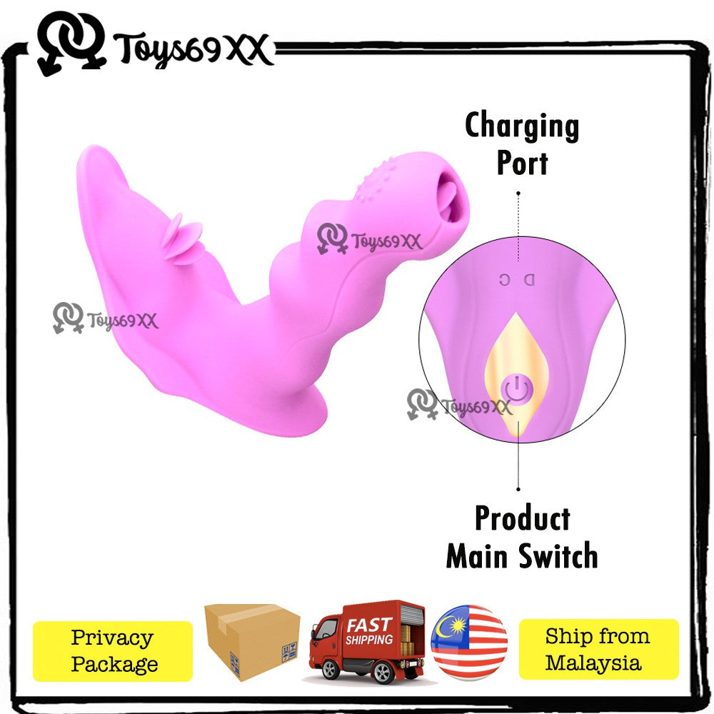 3 in 1 Wearable Dildo G spot Vibrator Wireless Remote Control Panties Sex Toys for Women Lick Clitoris Auto Warming