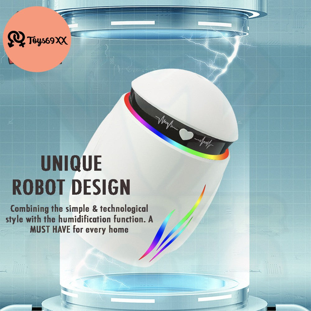 Robot Ultrasonic Mini Air Humidifier 350ML Aroma Essential Oil Diffuser for Home Car Office USB Fogger Mist Maker