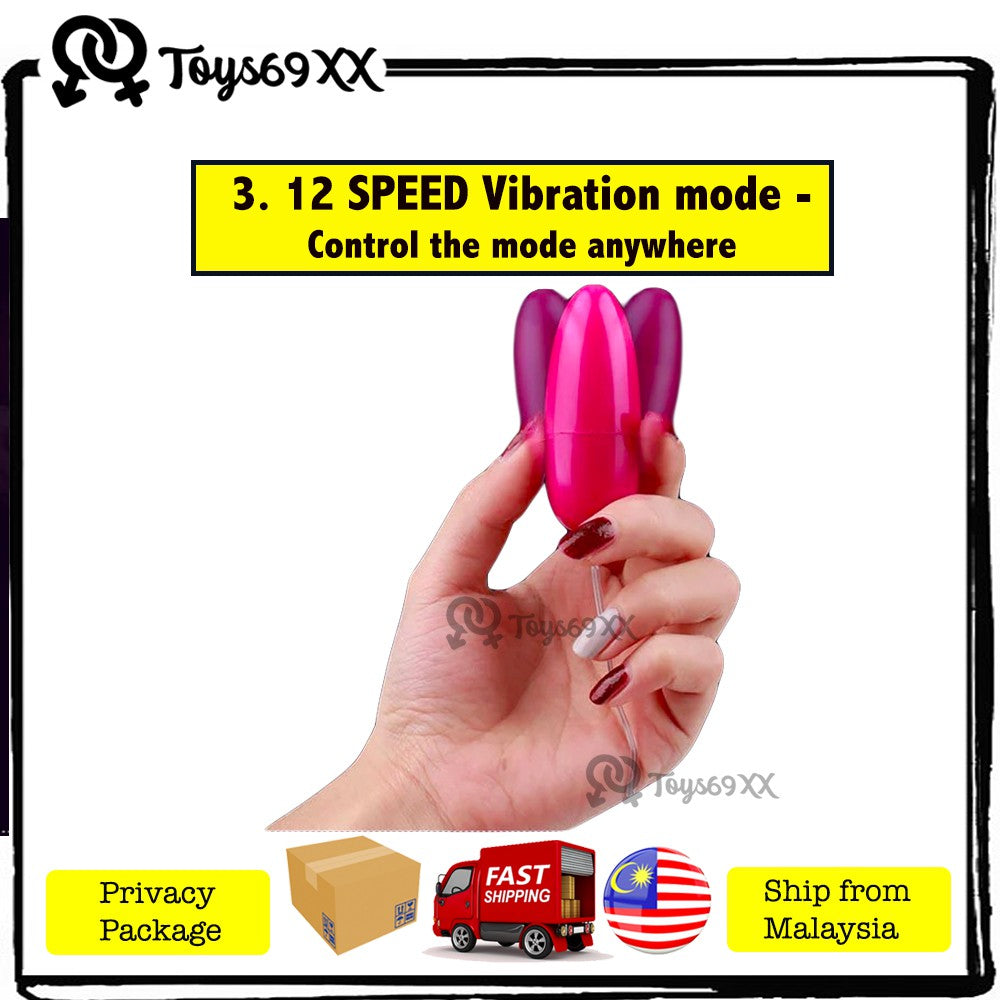 ALAT BANTU SEX WANITA 12 Frequency Vibrator Speed Vibrating Jump Egg Sex Toy Sek Toy For Wanita (100% Syok)