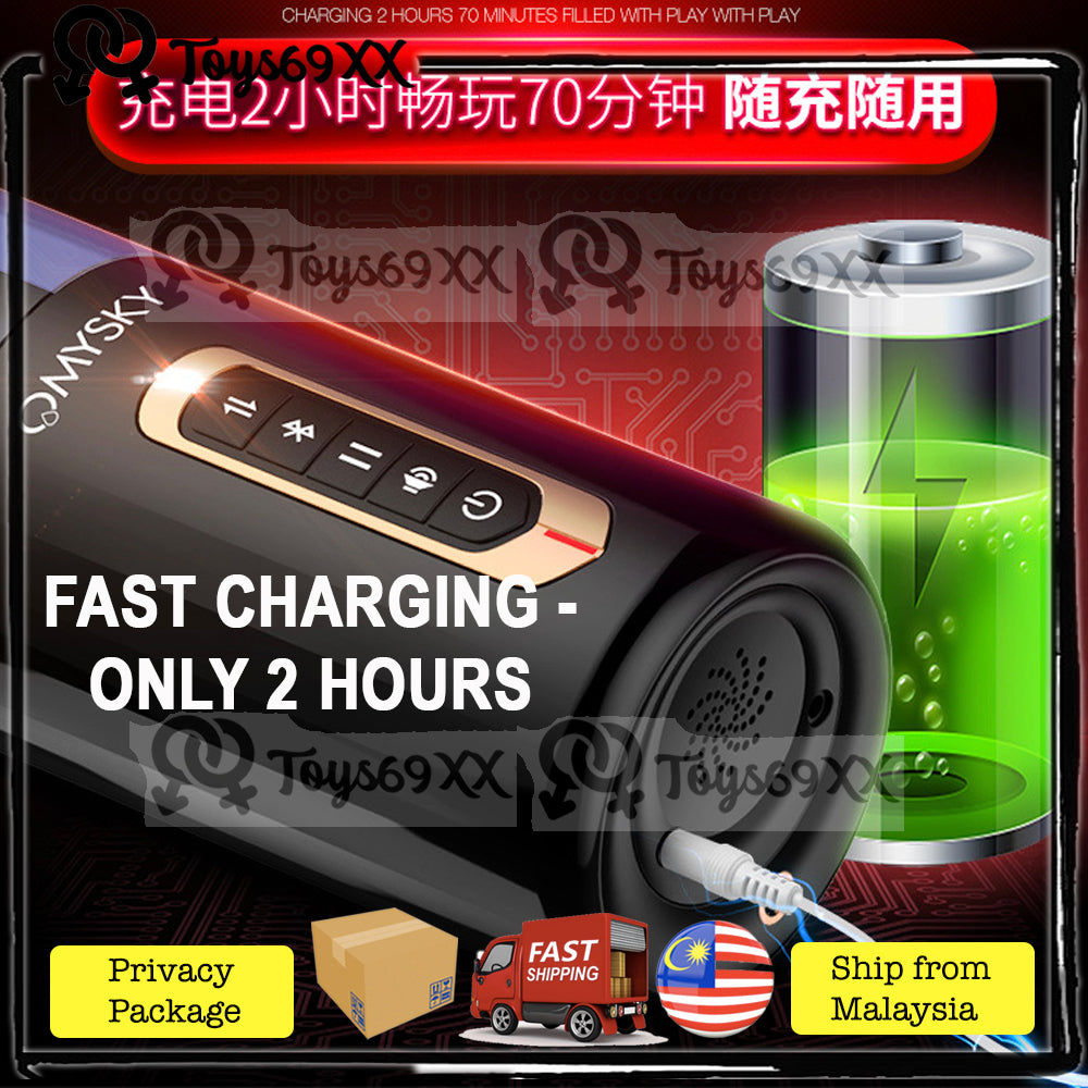 OMYSKY WAR WOLF SWORDSMAN FULLY THURSTING ROTATING AUTOMATIC HANDS FREE BLUETOOTH FOR HIM