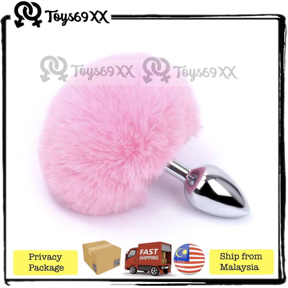 Fox Tail Anal Plug,Metal/Silicone Butt Plug Sex Toys,SM Adult Game Party Role Play Animal Tail Plug,Couple Flirt Toy Sex