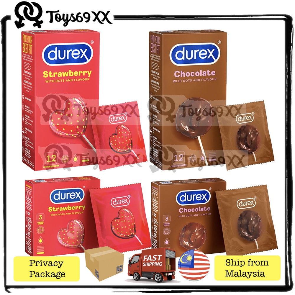 Durex Condom Strawberry Chocolate 3s 12s Kondom Durex Perisa Strawberi Perisa Coklat