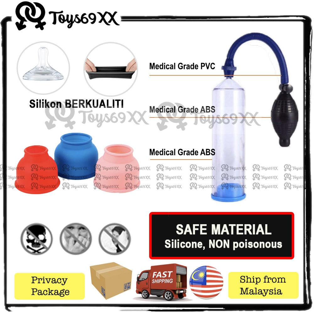 PUMP MATE Penis Pump For Men Enlargement Pam Zakar Bigger Pump Zakar Longer Sex Toys for Men Pembesar Zakar (Ready Stock