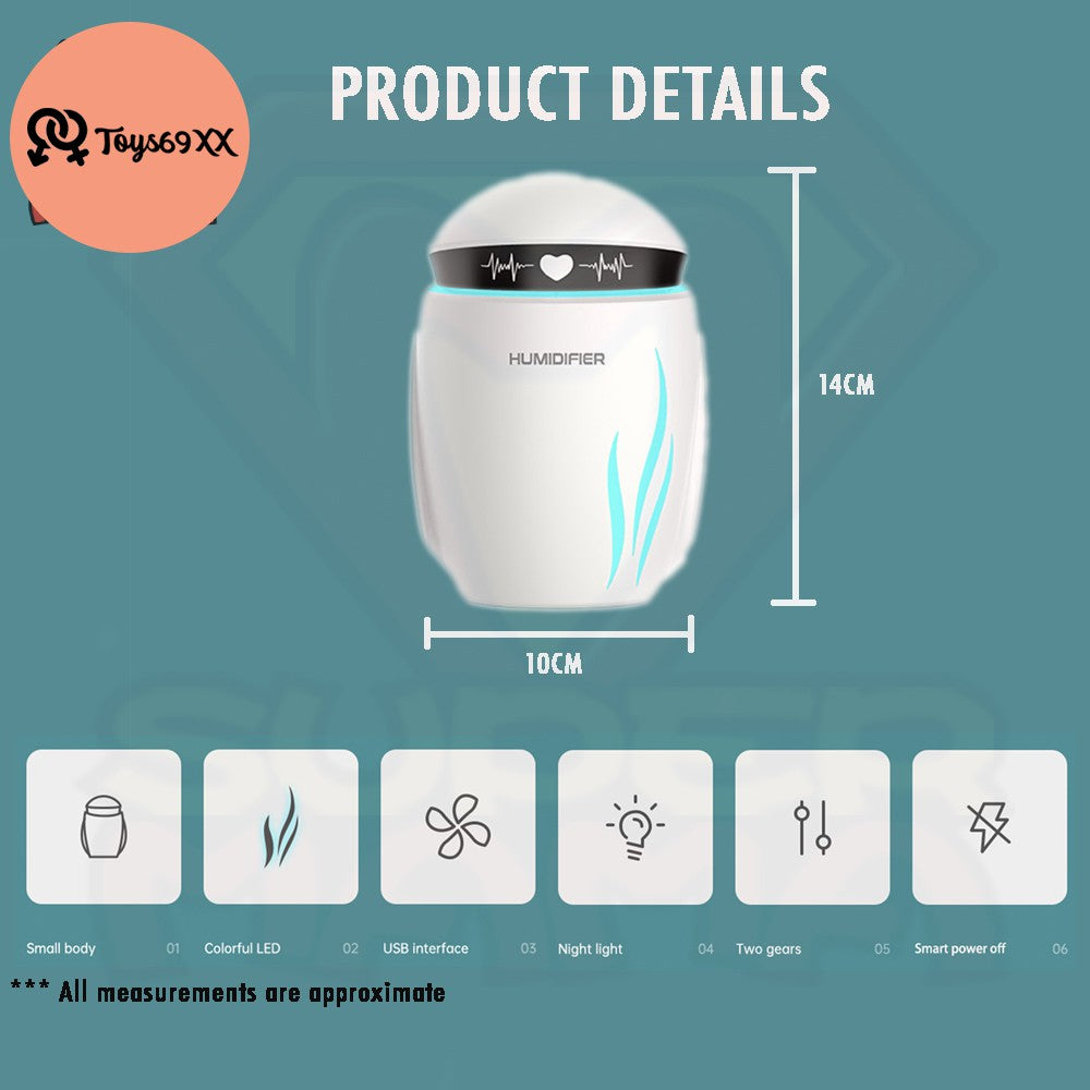 Robot Ultrasonic Mini Air Humidifier 350ML Aroma Essential Oil Diffuser for Home Car Office USB Fogger Mist Maker