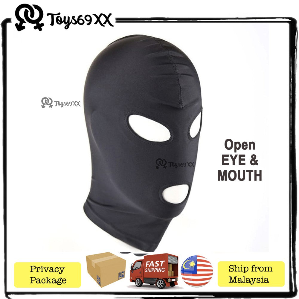 BDSM Bondage Sexy Blindfold Erotic Black Slave Restraint Fetish Hood Adult Sex Toys Soft Breathable Fabric Head Mask