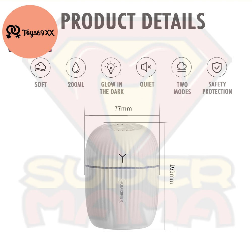 Q8 Ultrasonic Turning Color Cup Humidifier USB Diffuser for Aroma in Home Office Car with Rainbow Light LED