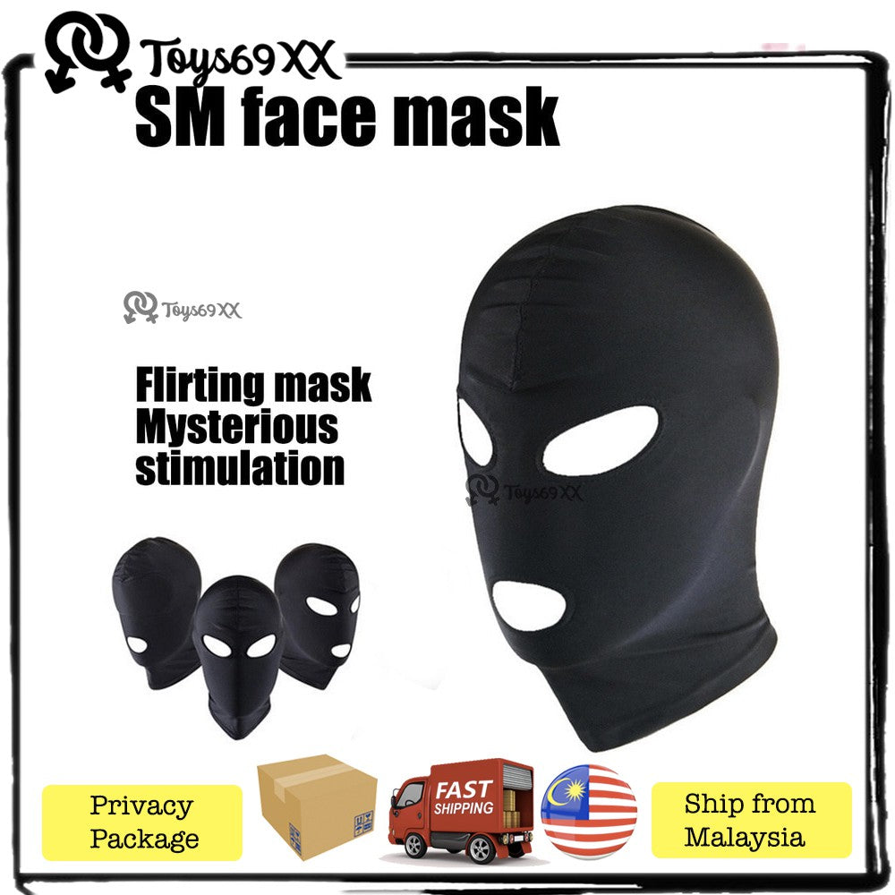 BDSM Bondage Sexy Blindfold Erotic Black Slave Restraint Fetish Hood Adult Sex Toys Soft Breathable Fabric Head Mask