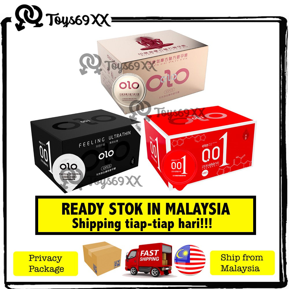 OLO Condom "0.01mm Thinnest Long lasting Sex!!!" OLO Kondom 0.01 Natural Latex Kondom Paling NIPIS Kondom Tahan Lama