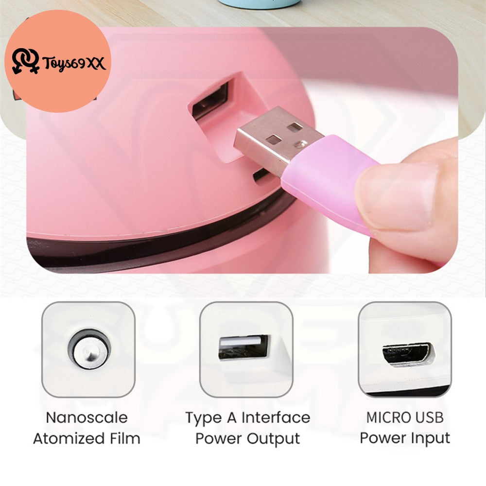 Robot Ultrasonic Mini Air Humidifier 350ML Aroma Essential Oil Diffuser for Home Car Office USB Fogger Mist Maker