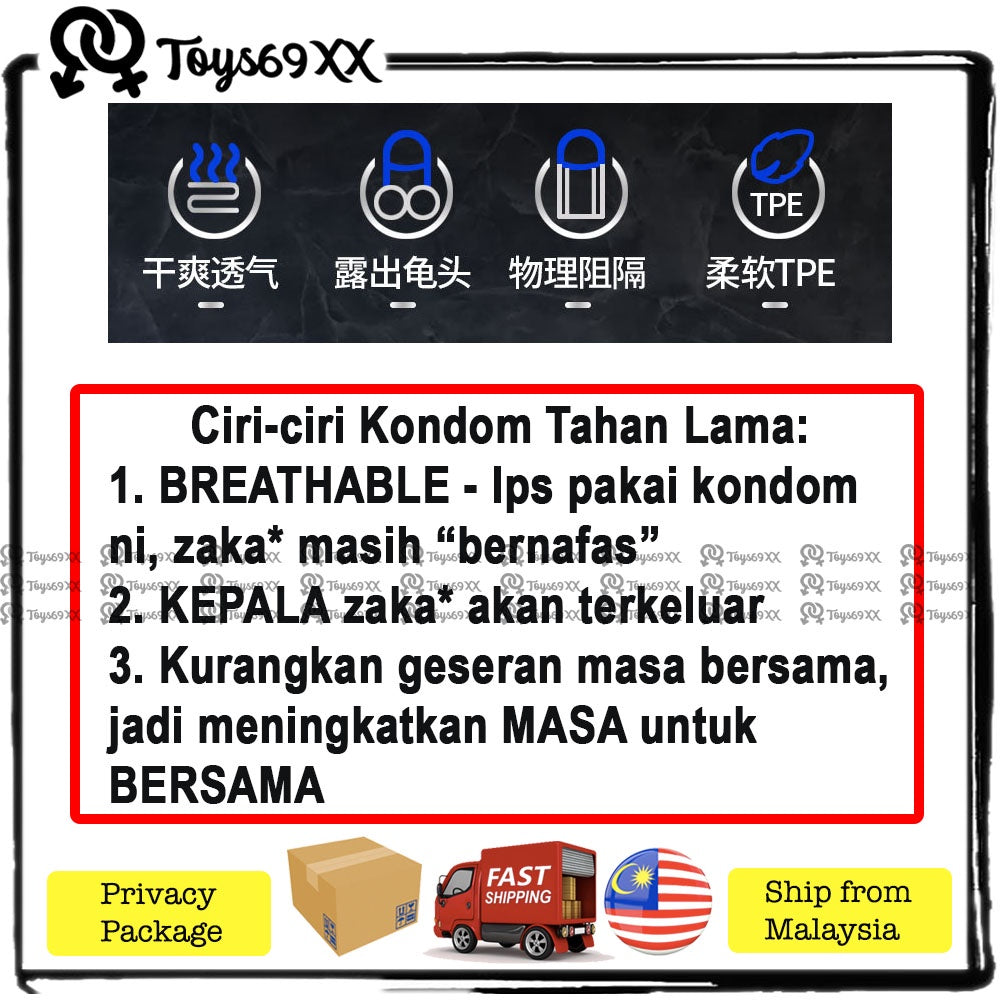 CINCIN TAHAN LAMA 5pcs Per Pack Tahan Lama Dick Cover Condom Tahan Lama Reusable Kondom Tahan Lama Long Lasting Condom