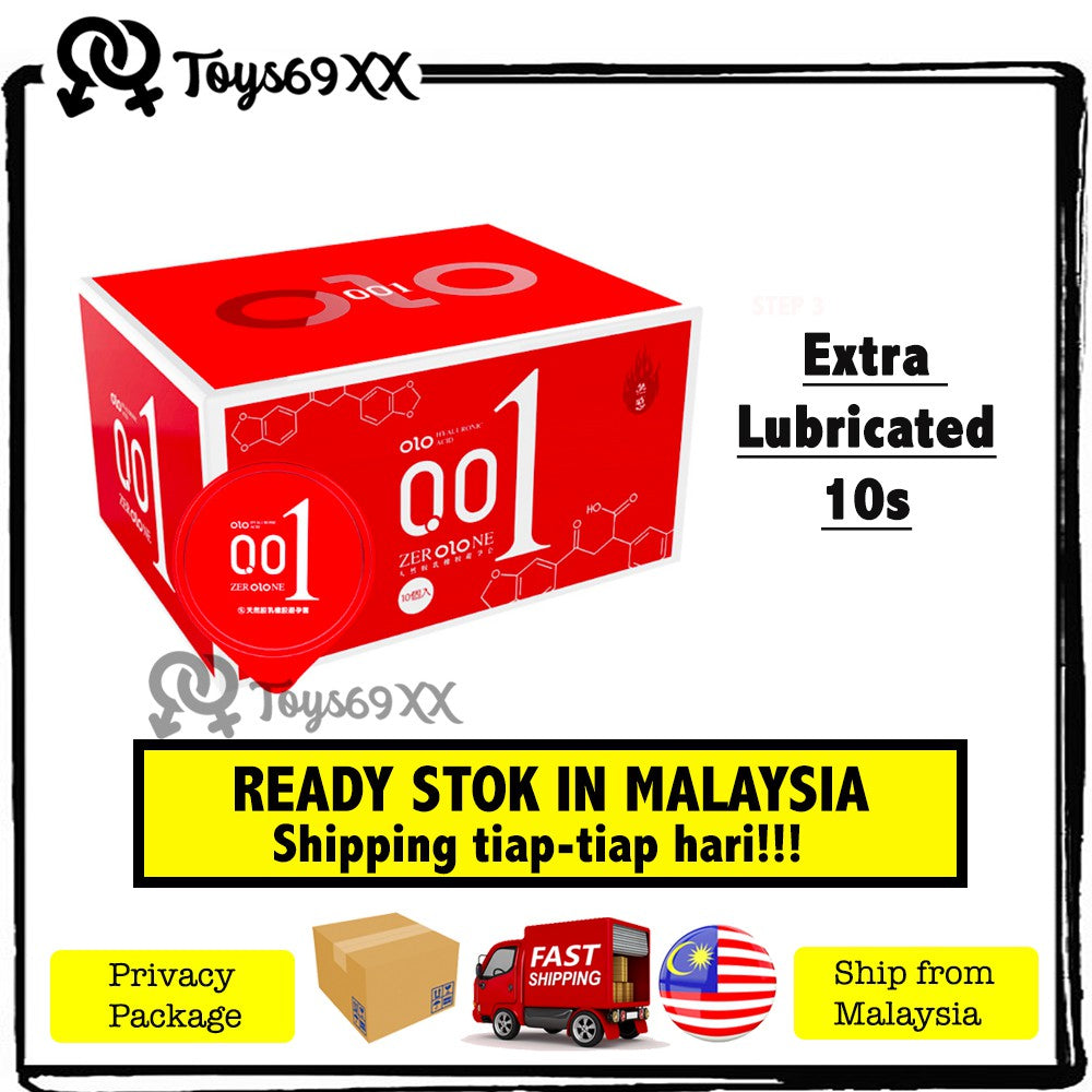 OLO Condom "0.01mm Thinnest Long lasting Sex!!!" OLO Kondom 0.01 Natural Latex Kondom Paling NIPIS Kondom Tahan Lama