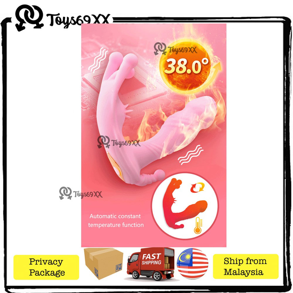 3 in 1 Wearable Dildo G spot Vibrator Wireless Remote Control Panties Sex Toys for Women Lick Clitoris Auto Warming