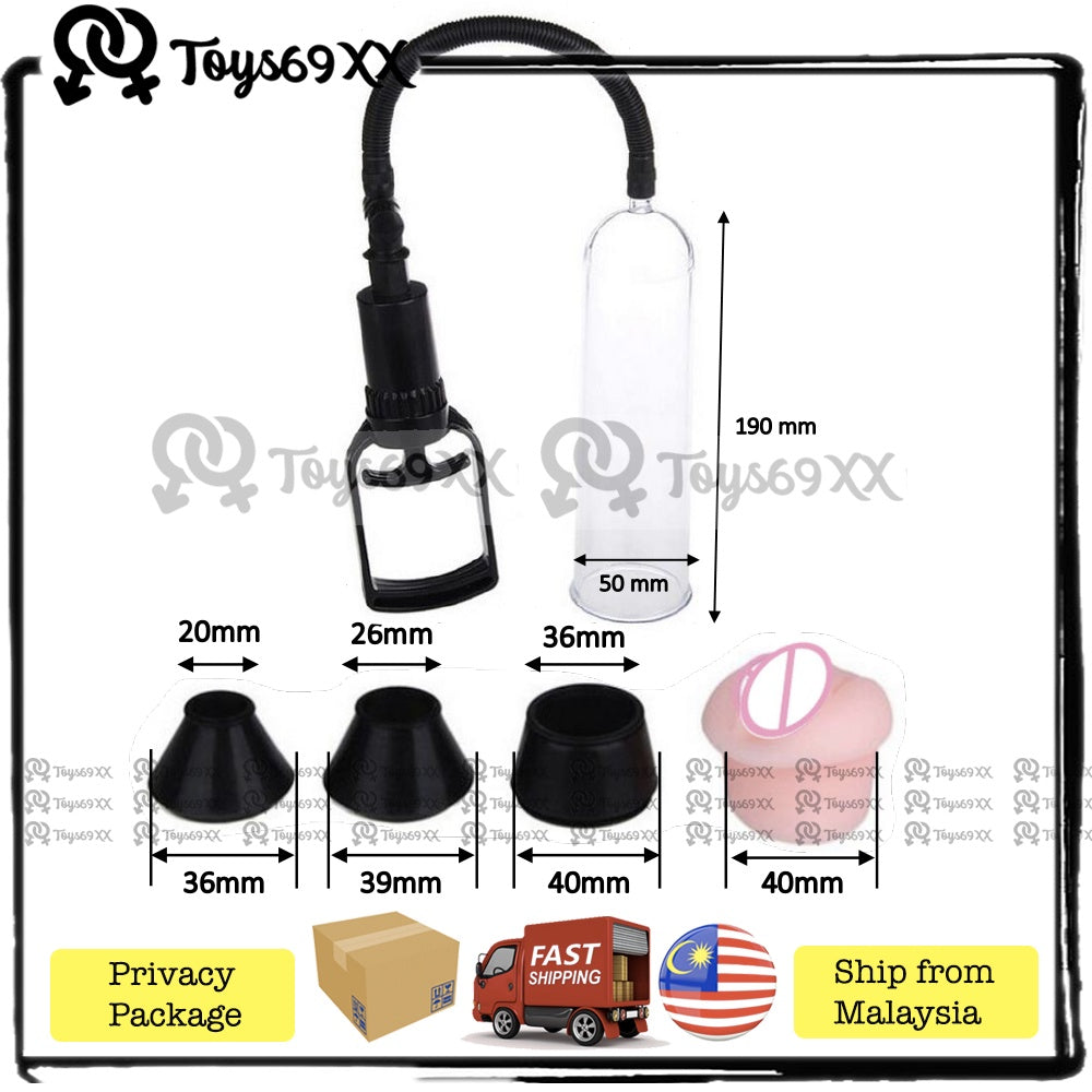 Penis Pump For Men Enlargement Increase Size Bigger Longer Masturbate Sex Toy Pam Pembesar Zakar Lelaki Pam Zakar