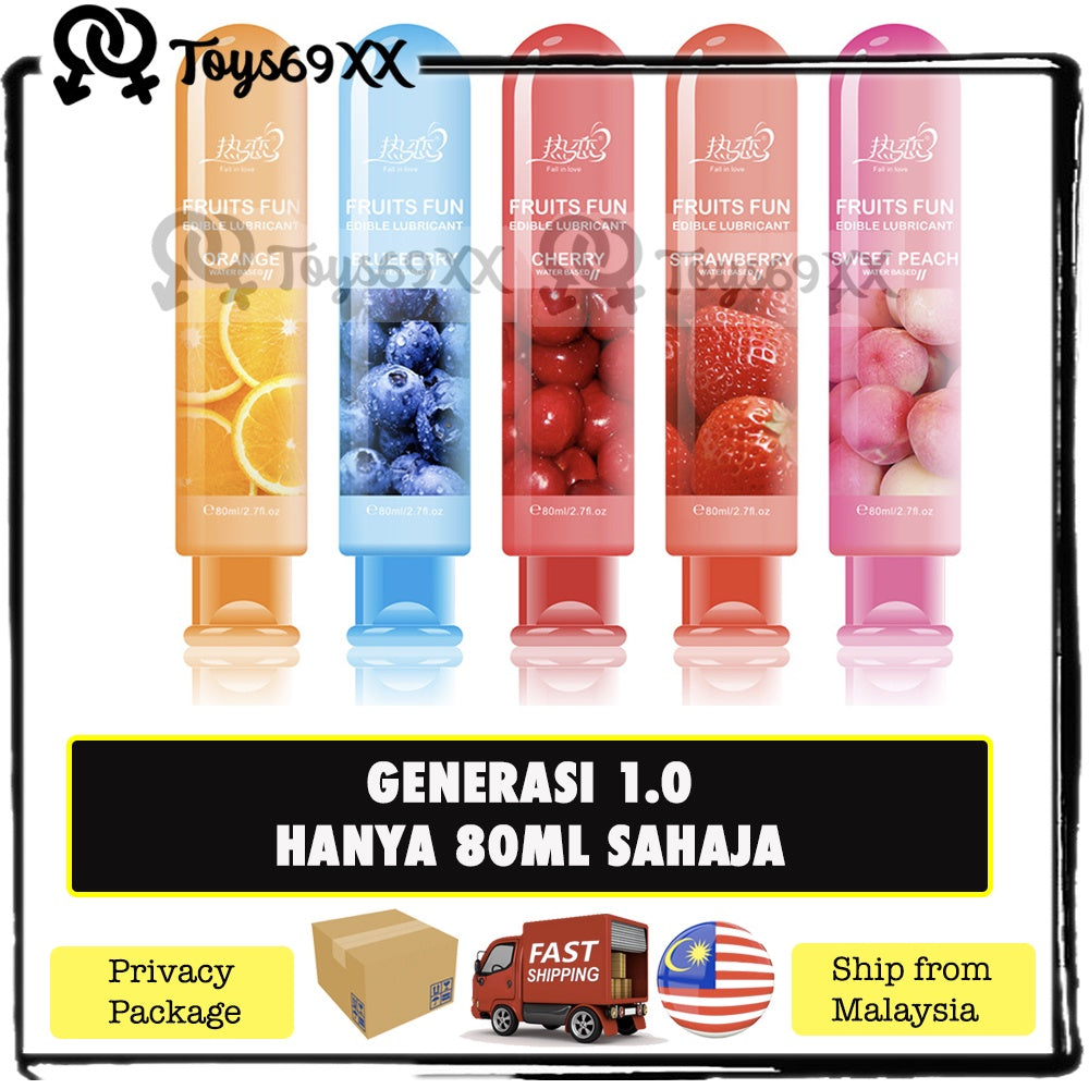Fruity Smell Sex Lubricant Gel For Women Men Lover Strawberry/Cherry/Peach 80ml Lubricant SEX Pelincir Sek