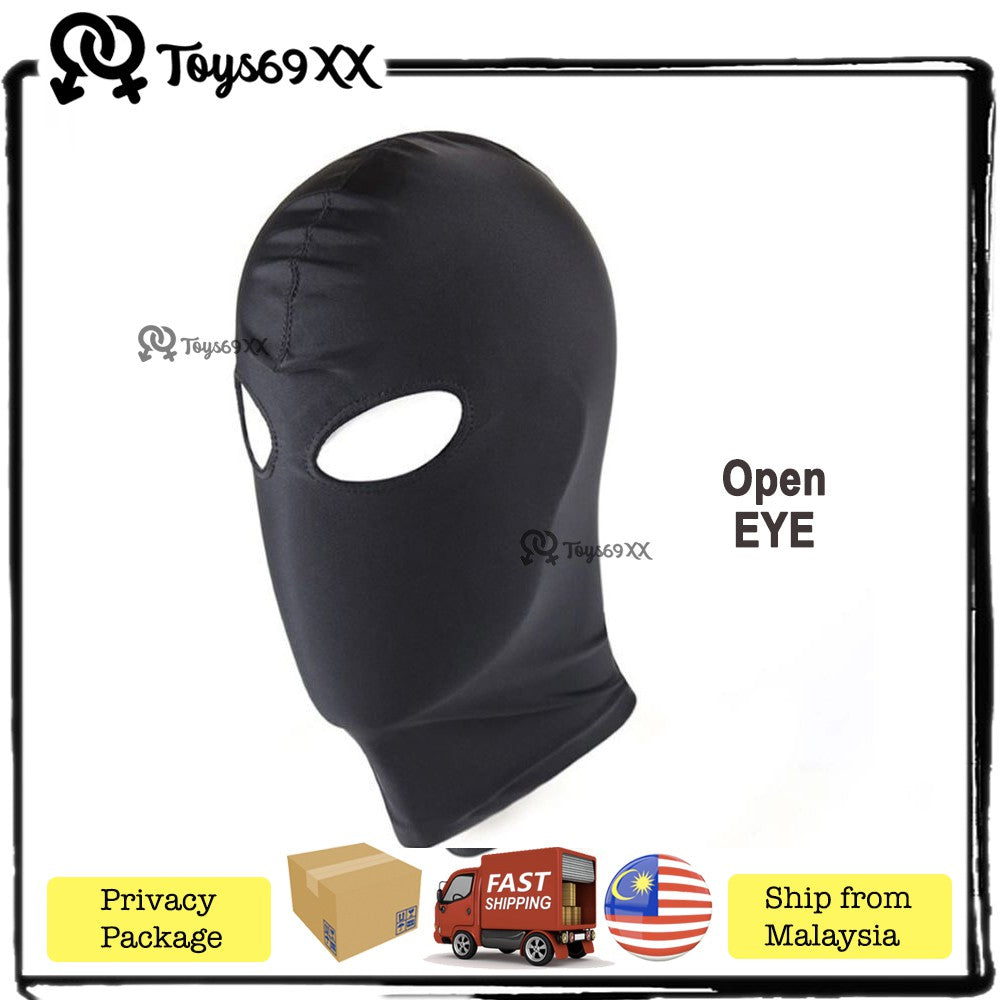BDSM Bondage Sexy Blindfold Erotic Black Slave Restraint Fetish Hood Adult Sex Toys Soft Breathable Fabric Head Mask