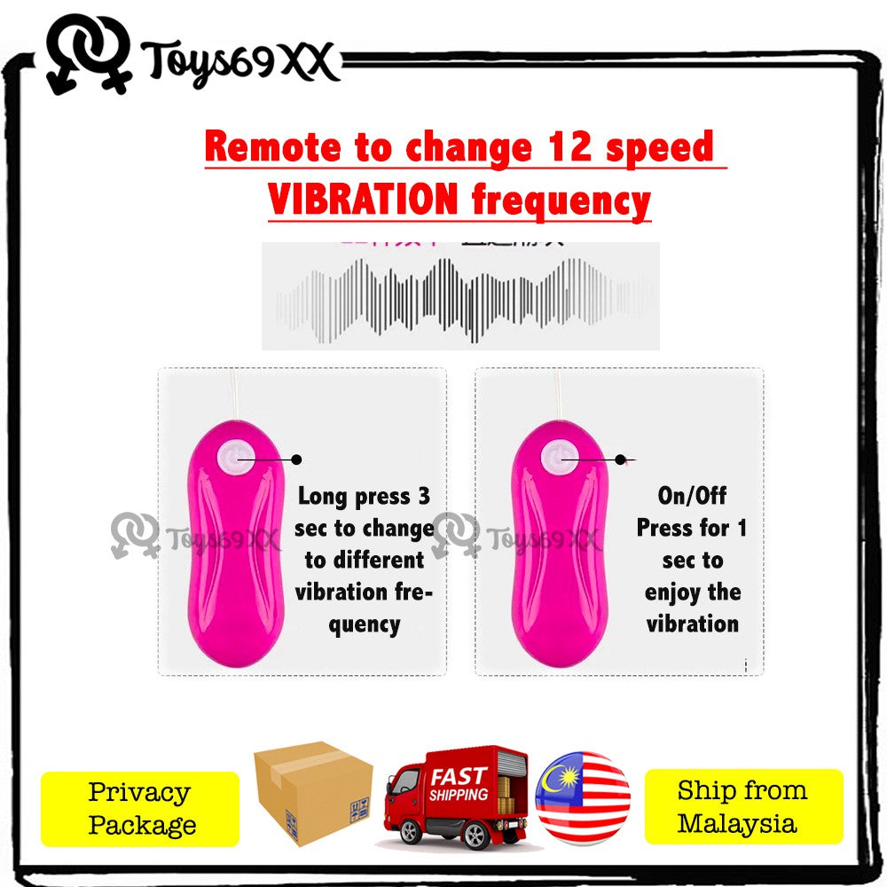ALAT BANTU SEX WANITA 12 Frequency Vibrator Speed Vibrating Jump Egg Sex Toy Sek Toy For Wanita (100% Syok)