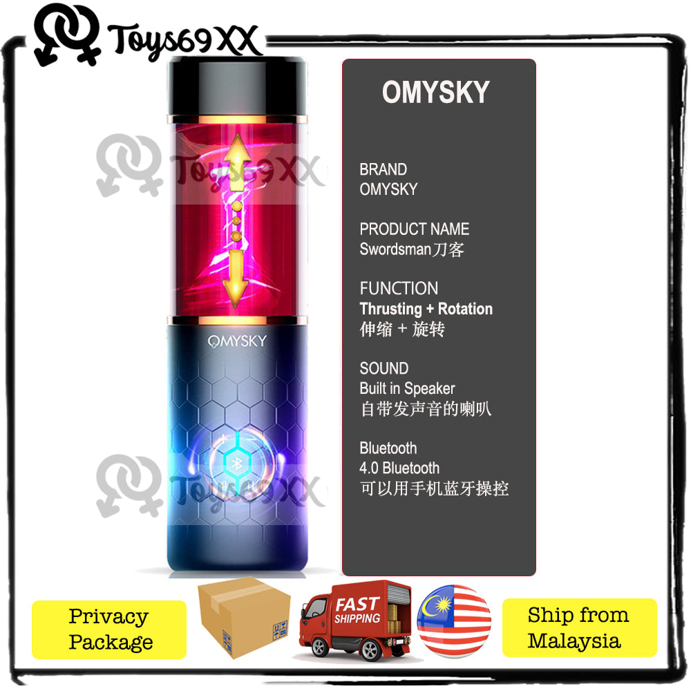 OMYSKY WAR WOLF SWORDSMAN FULLY THURSTING ROTATING AUTOMATIC HANDS FREE BLUETOOTH FOR HIM