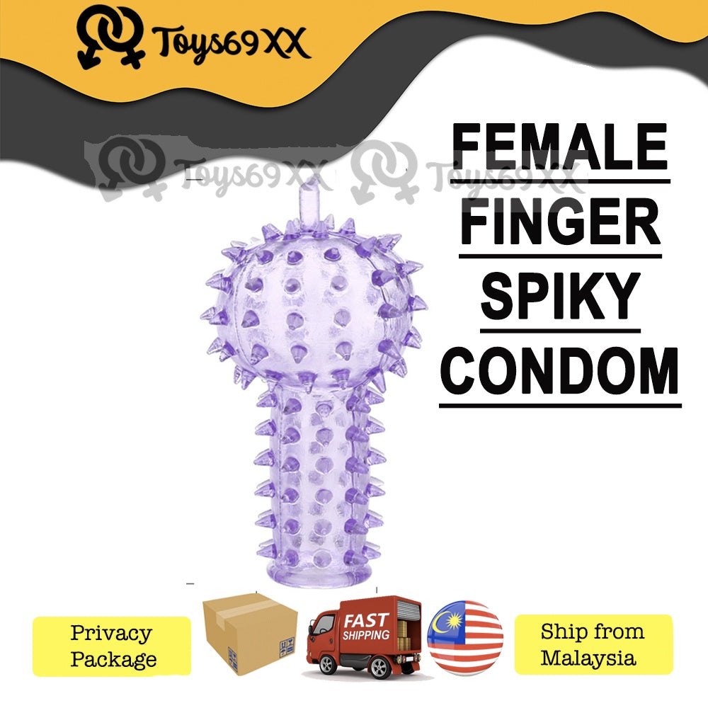 Female G-Spot Soft Finger Cover Spike Condom Women Sex Toy Masturbator 5pcs pack