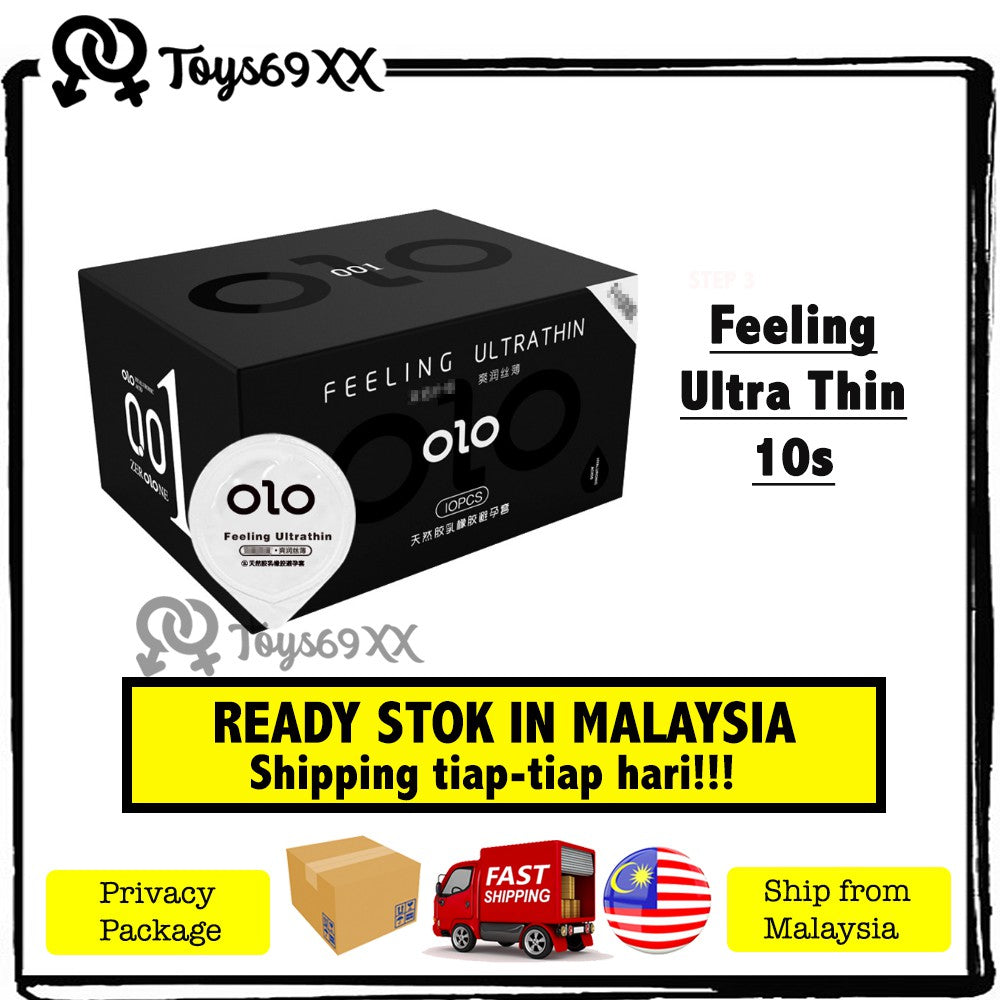 OLO Condom "0.01mm Thinnest Long lasting Sex!!!" OLO Kondom 0.01 Natural Latex Kondom Paling NIPIS Kondom Tahan Lama