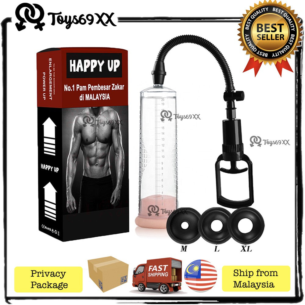 [HAPPY UP PENIS PUMP] Pam Pembesar Zakar Enlargement for Men Penis Pump Male Penis Enlarge Extender Increase Size Bigger