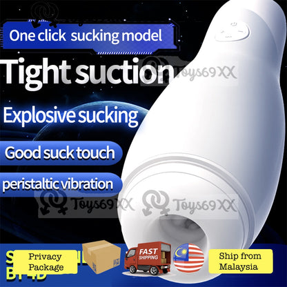 【SWALLOW & SUCK】Aeroplane Cup Vibration Fake Pussy Masturbation Cup with Voice Real Vagina Male Sex Toys 10 Frequencies