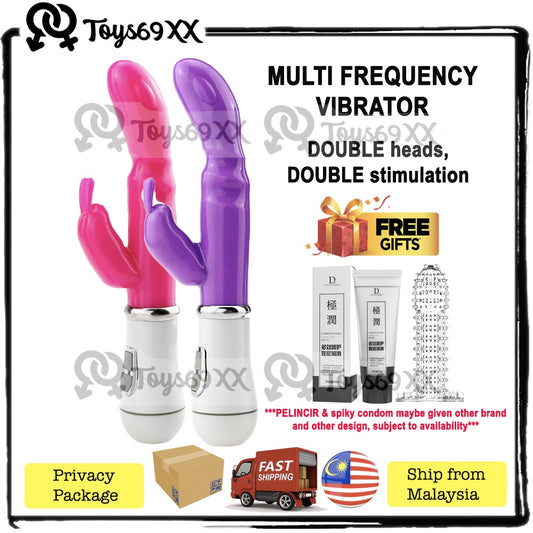 [Girl Toy] Jack Rabbit Vibrating Dildo Thrusting G Spot Vibrator Women Sex Toy FREE KY JELLY and KONDOM BERDURI
