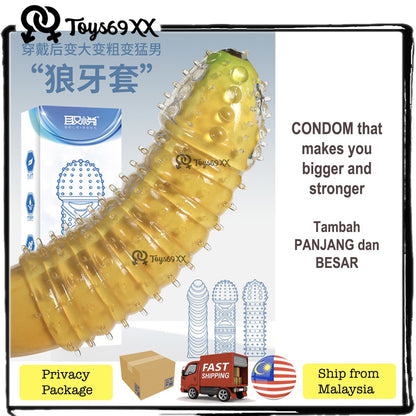 [SUPER TAHAN LAMA] Tahan Lama Penis enlargement Condoms crystal dragon delay condom ,sex toys men ,Sek ,Seks Toy