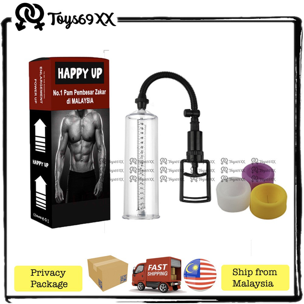 [HAPPY UP PENIS PUMP] Pam Pembesar Zakar Enlargement for Men Penis Pump Male Penis Enlarge Extender Increase Size Bigger