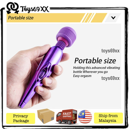 USB Charge Female Vibrator Sex Toy 10 Frequency AV Quit Vibrator Masturbation Massage Wand (PURPLE) sex toy masturbator