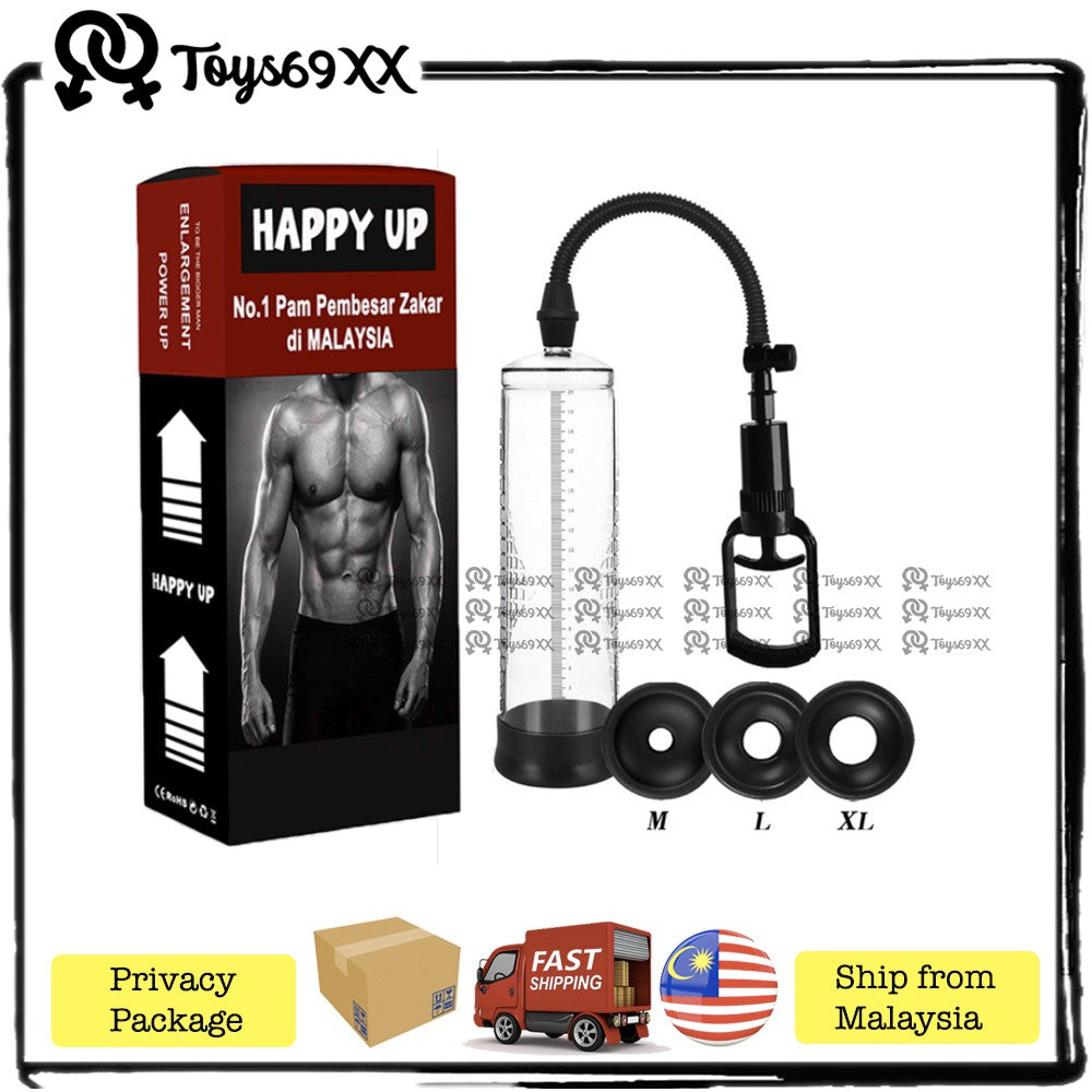 [HAPPY UP PENIS PUMP] Pam Pembesar Zakar Enlargement for Men Penis Pump Male Penis Enlarge Extender Increase Size Bigger