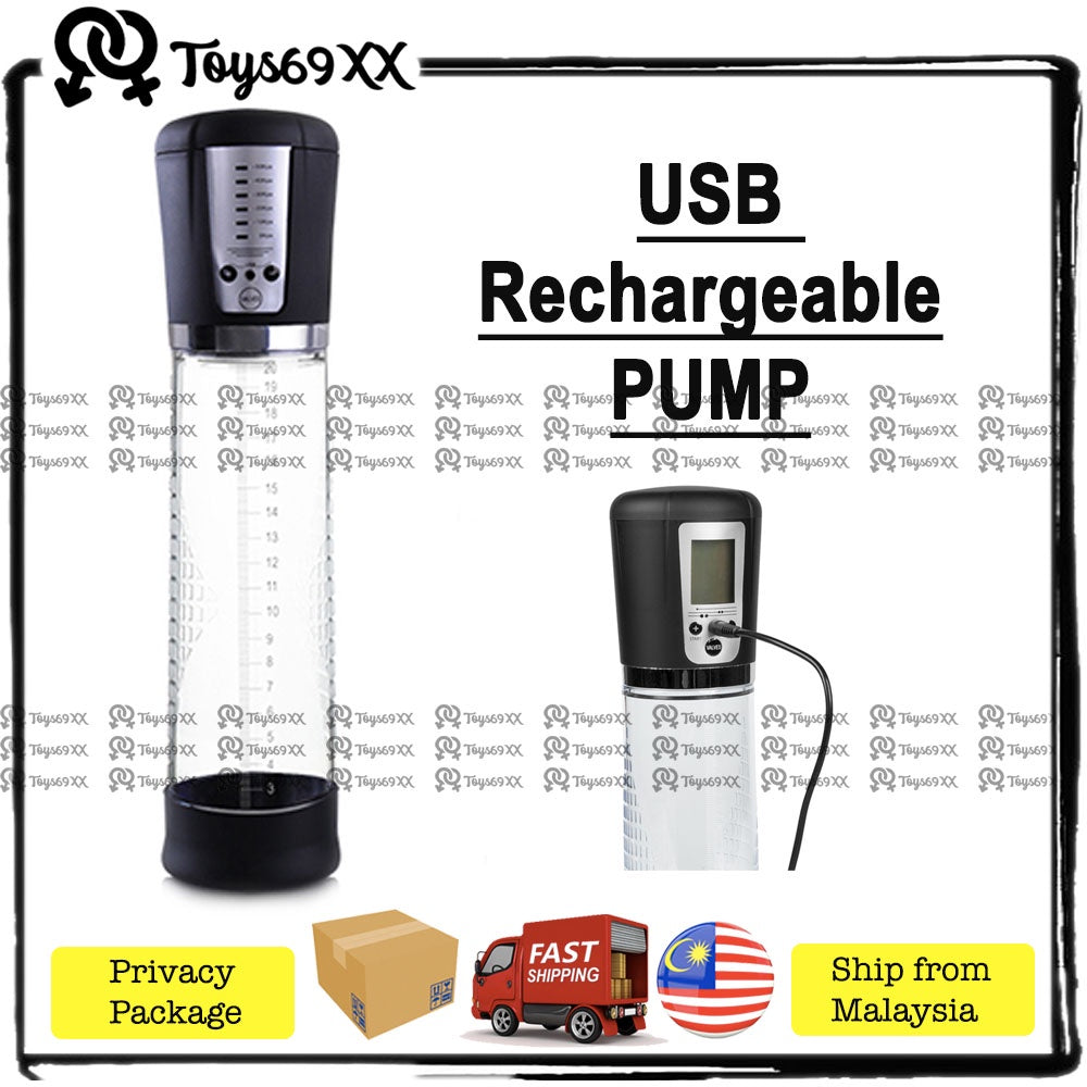 BATTERY PENIS PUMP USB RECHARGE LCD Rechargeable Penis Enlargement Automatic Vacuum Penis Pump Pam Pembesar Zakar