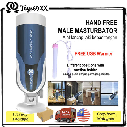 Hand free Masturbator Cup Aeroplane Cup Men Sex Toy Fake Pussy 飞机杯 Alat Pelancap Sex Toy ,Alat Seks Lelaki bebas tangan