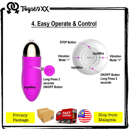 [300% SYOK Egg] Toys69xx LETEN Wireless Vibrator Jump Egg Vibrator for Women Powerful Female Vibrator Strong Stimulator